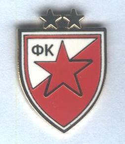 футбол.клуб Црвена Звезда (Сербия)1 ЭМАЛЬ /Red Star Belgrade,Serbia football pin