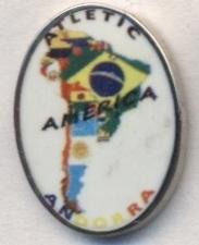 футбол.клуб Атлетик Америка(Андорра)1 ЭМАЛЬ/Atletic America,Andorra football pin