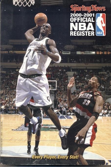 книга Баскетбол, НБА 2000-01, спецвыпуск / basketball Official NBA Register book
