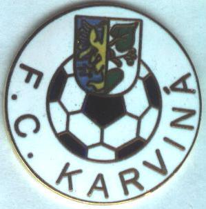 футбол.клуб Карвина (Чехия), ЭМАЛЬ / FC Karvina, Czech football enamel pin badge