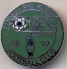 футбол.клуб Олимпия (Босния) ЭМАЛЬ / Olimpia Sarajevo, Bosnia football pin badge