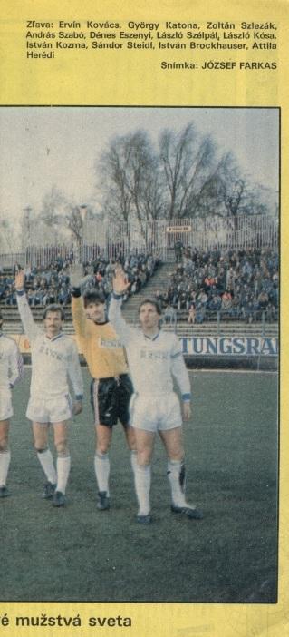 постер футбол Уйпешт (Венгрия) 1989 Старт /Ujpesti Dozsa,Hungary football poster