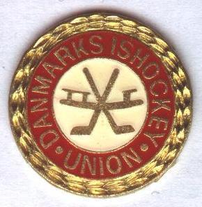 Дания, федерация хоккея,№2,тяжмет /Denmark ice hockey union federation pin badge
