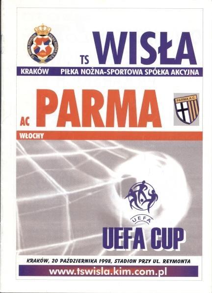 программа Wisla Krakow,Poland/Польша-AC Parma,Italy/Италия 1998 match programme