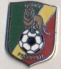 Конго, федерация футбола, №3, ЭМАЛЬ / Congo football federation enamel pin badge