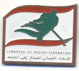 Ливан, федерация хоккея, №2, тяжмет / Lebanon ice hockey federation pin badge