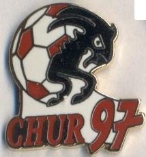футбол.клуб Хур (Швейцария), ЭМАЛЬ / FC Chur 97, Switzerland football pin badge