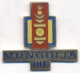 Монголия, федерация хоккея,№2, тяжмет / Mongolia ice hockey federation pin badge