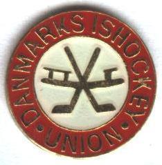 Дания, федерация хоккея,№1,тяжмет /Denmark ice hockey union federation pin badge