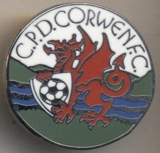 футбольный клуб Коруэн (Уэльс) ЭМАЛЬ / CPD Corwen FC,Wales football enamel badge