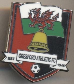 футбол.клуб Гресфорд (Уэльс), ЭМАЛЬ / Gresford Athletic FC, Wales football badge