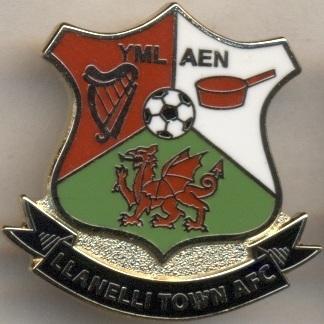футбольный клуб Лланелли (Уэльс) ЭМАЛЬ / Llanelli Town AFC, Wales football badge