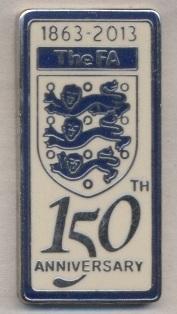Англия, федерация футбола, юбилей150, №3,ЭМАЛЬ /England football association pin
