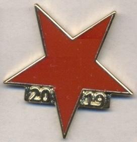 футбол.клуб Славия Прага (Чехия)5 ЭМАЛЬ / Slavia Prague,Czech football pin badge