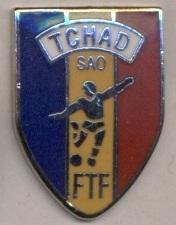 Чад, федерация футбола,№3 ЭМАЛЬ / Chad football federation association pin badge