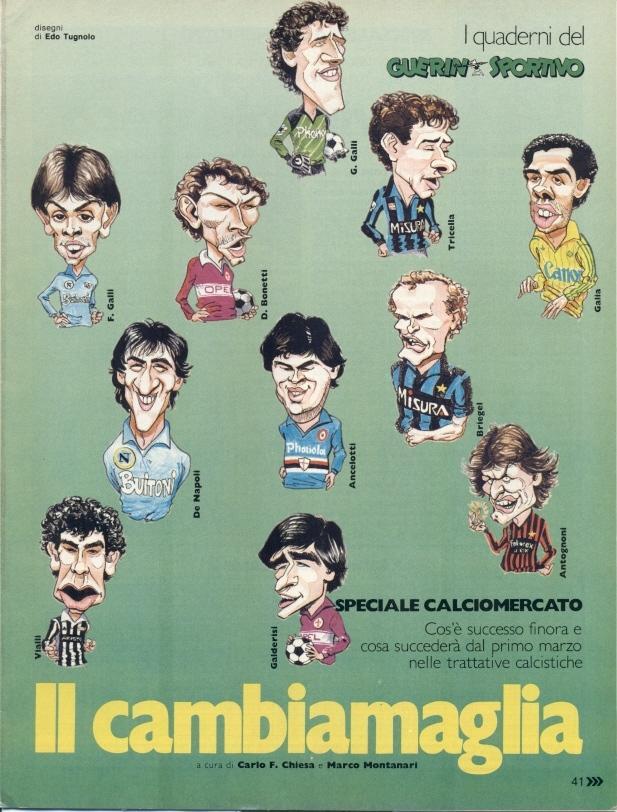 футбол - Италия чемпионат 1985-86, спецвыпуск Guerin Sportivo Italy championship