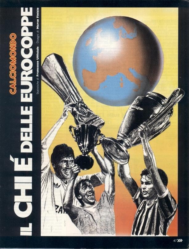 футбол-Еврокубки 1985-86 представление, спецвыпуск Guerin Sportivo European cups