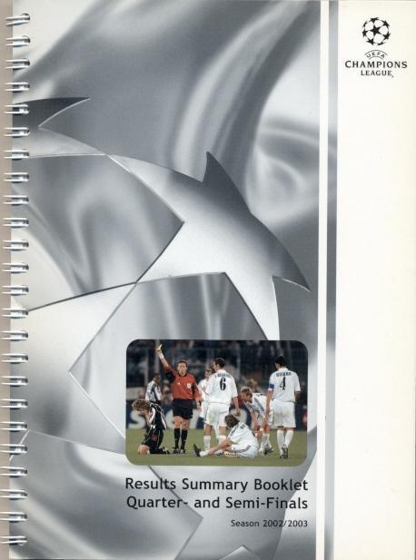 книга Европа футбол Лига Чемпионов* 2002-03b /European Football Champions League