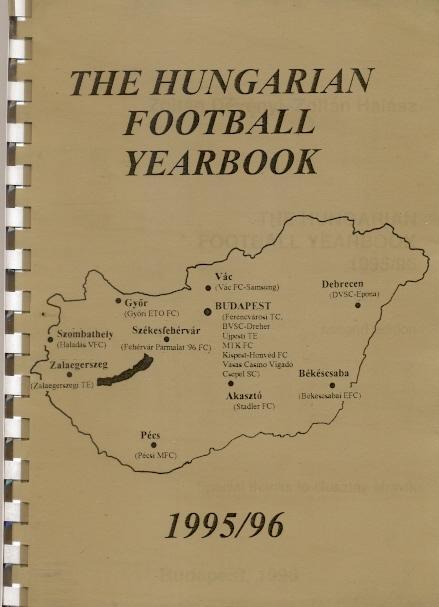 книга Венгрия -Футбол 1995-96 ежегодник / Hungary football summary yearbook