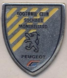 футбол.клуб Сошо (Франция), офиц. тяжмет / FC Sochaux, France football pin badge