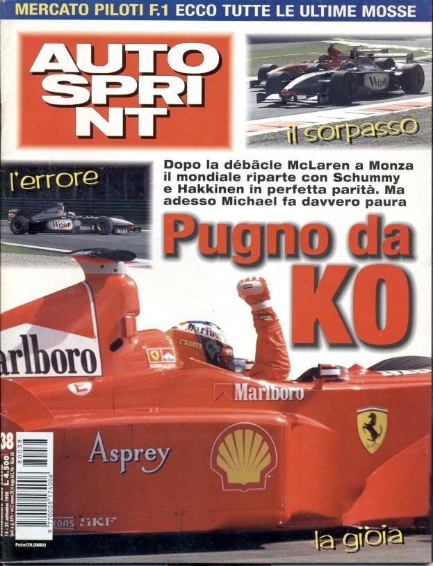 Формула-1, автогонки, Автоспринт №38-1998 / Autosprint Formula-1 Italy magazine