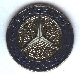 автомобиль Мерседес-Бенц, №1, тяжелый металл / Mercedes-Benz car pin badge