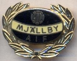 футбол.клуб Мьельбю (Швеция)2 ЭМАЛЬ / Mjallby AIF, Sweden football enamel badge