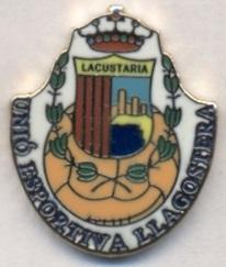 футбол.клуб Льягостера (Испания) ЭМАЛЬ / UE Llagostera, Spain football pin badge