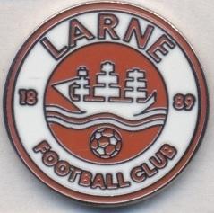 футбол.клуб Ларн (Сев.Ирландия)2 ЭМАЛЬ/Larne FC,North.Ireland football pin badge