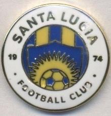 футбол.клуб Санта-Лючия (Мальта)ЭМАЛЬ выпуклый/Santa Lucia FC,Malta football pin