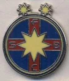 футбол.клуб ФКСБ=Стяуа (Румын)2 ЭМАЛЬ/FCSB=Steaua Bucharest,Romania football pin