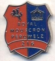 футбол.клуб Мускрон(Бельгия)4 ЭМАЛЬ/Mouscron Peruwelz,Belgium football pin badge
