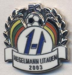 футбол.клуб Хегельман (Литва)1 ЭМАЛЬ/Hegelmann LFC Kaunas,Lithuania football pin