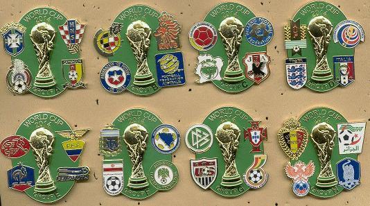 Чемпионат Мира ЧМ-2014, 8 групп(1),уникальные'3D' ЭМАЛЬ /World Cup 8 pins badges