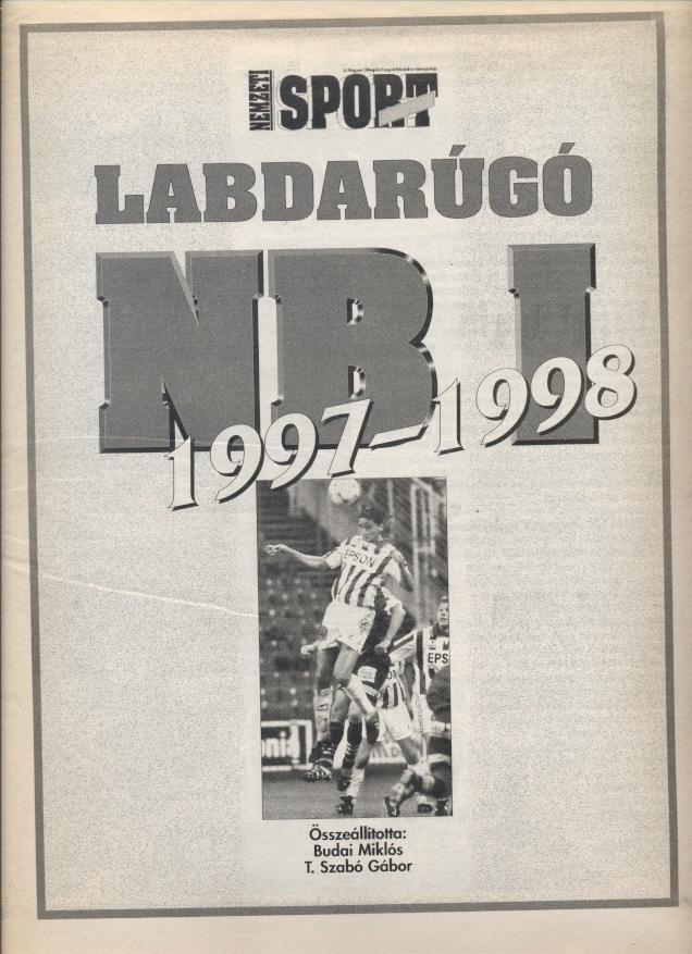 Венгрия, чемп-т 1997-98 итоги,спецвыпуск Nemzeti Sport Hungary football summary