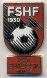Албания,федерация футбола,Евро-16,№2 ЭМАЛЬ/Albania football federation pin badge