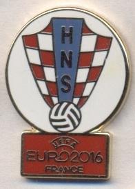 Хорватия, федерац.футбола Евро-16,№3 ЭМАЛЬ/Croatia football federation pin badge