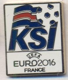 Исландия, федерация футбола, Евро-16,№2 ЭМАЛЬ / Iceland football federation pin
