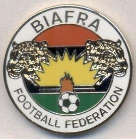 Биафра, федерация футбола (не-ФИФА)2 ЭМАЛЬ /Biafra football federation pin badge