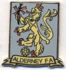 Олдерни,федерация футбола(не-ФИФА)2 ЭМАЛЬ/Alderney football federation pin badge
