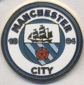 футбол.клуб Манчестер Сити(Англ)5 ЭМАЛЬ /Manchester City FC,England football pin