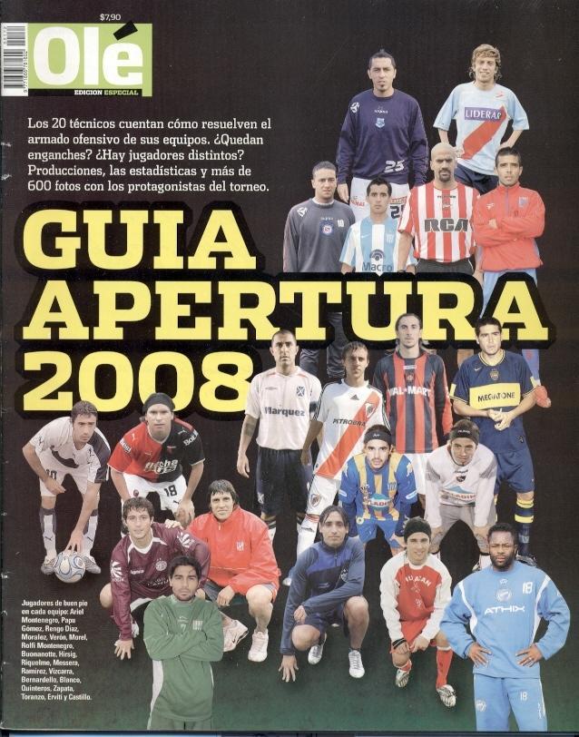 Аргентина,чемп-т Аперт.2008,спецвыпуск Оле / Argentina,Ole football season guide