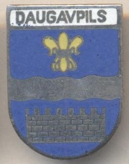 герб город Даугавпилс (Латвия) ЭМАЛЬ / Daugavpils town,Latvia coat-of-arms badge
