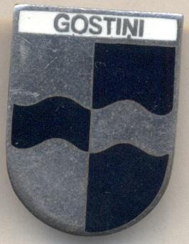 герб город Гостини (Латвия) ЭМАЛЬ /Gostini town,Latvia coat-of-arms enamel badge