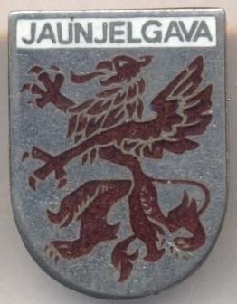 герб город Яунелгава (Латвия) ЭМАЛЬ / Jaunjelgava town,Latvia coat-of-arms badge