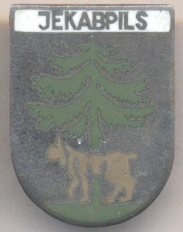 герб город Екабпилс (Латвия), ЭМАЛЬ /Jekabpils town, Latvia coat-of-arms badge