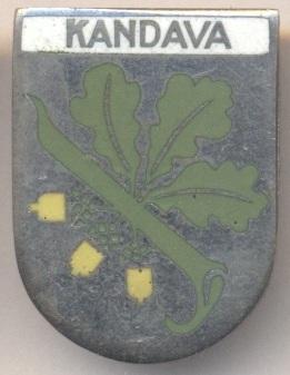 герб город Кандава (Латвия) ЭМАЛЬ /Kandava town,Latvia coat-of-arms enamel badge