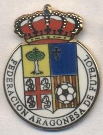 Арагон, федерация футбола (не-ФИФА) ЭМАЛЬ / Aragon football federation pin badge