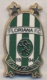 футбол.клуб Флориана (Мальта)ЭМАЛЬ выпуклый/Floriana FC,Malta football pin badge