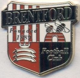 футбол.клуб Брентфорд (Англия)2 ЭМАЛЬ / Brentford FC, England football pin badge